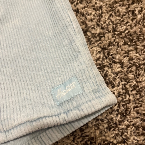 Hammies High Waist Corduroy Shorts Set- Light Blue and Dark Green - Picture 3 of 6